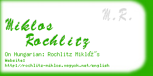 miklos rochlitz business card